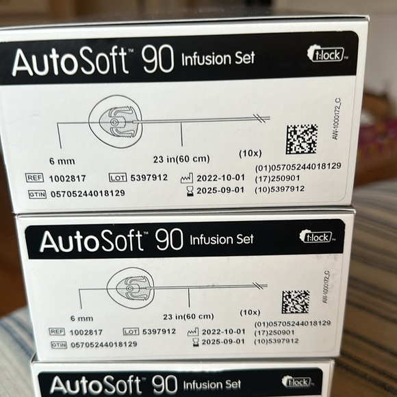 AutoSoft 90 Infusion Sets x 4 boxes 40 total Four month supply Diabetic Tandem - Picture 4 of 5